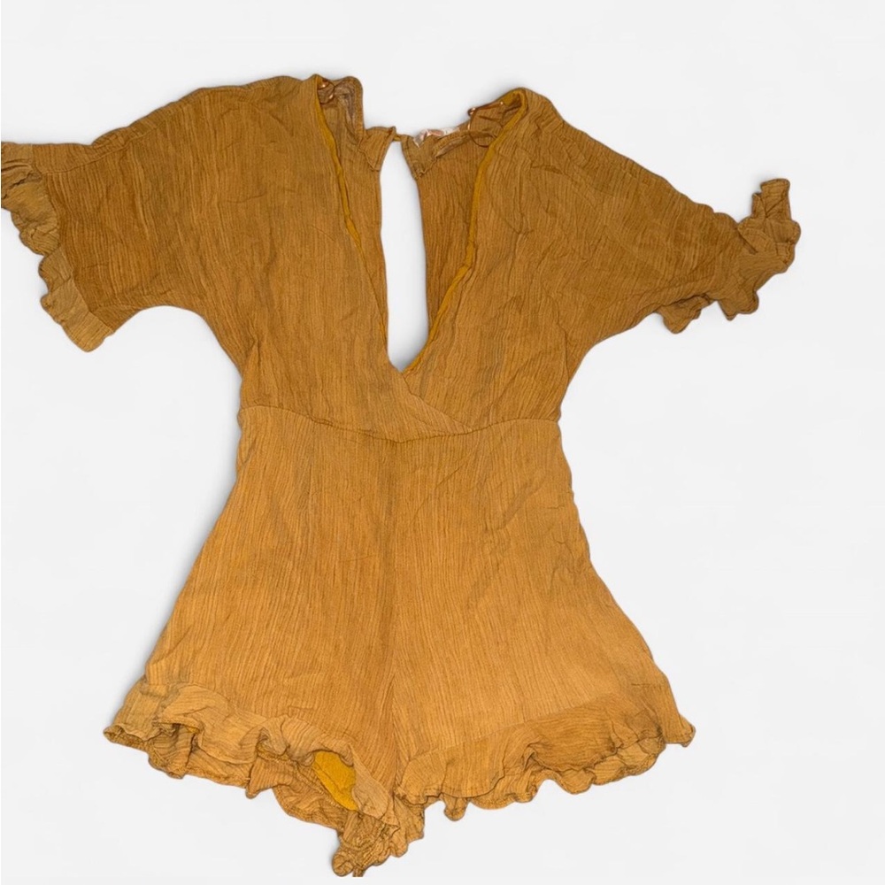 KMustard Ruffle One-Piece Romper